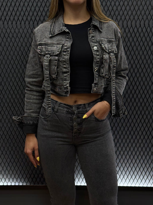 Campera Crop Grey