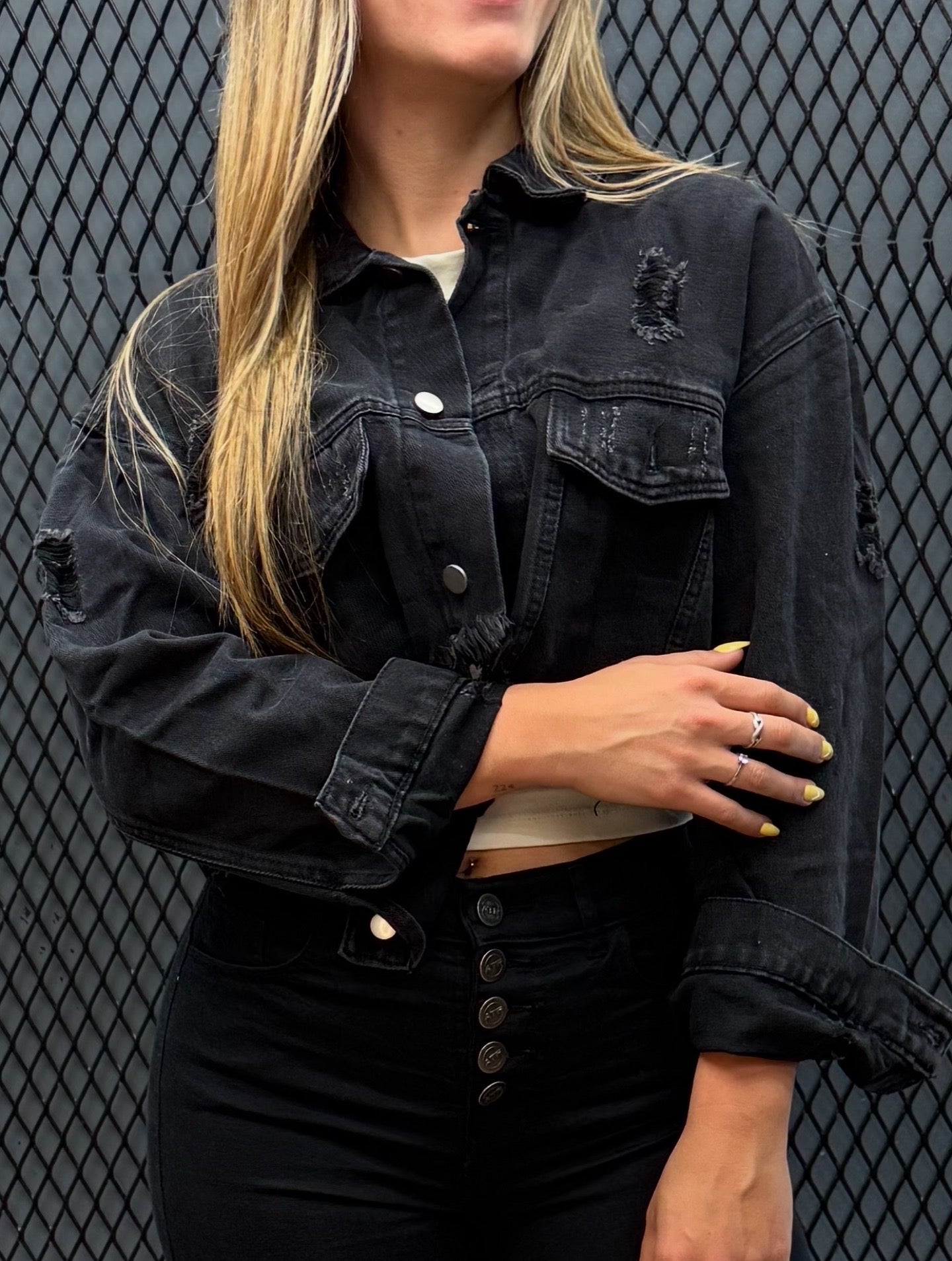 Campera Crop BLACK