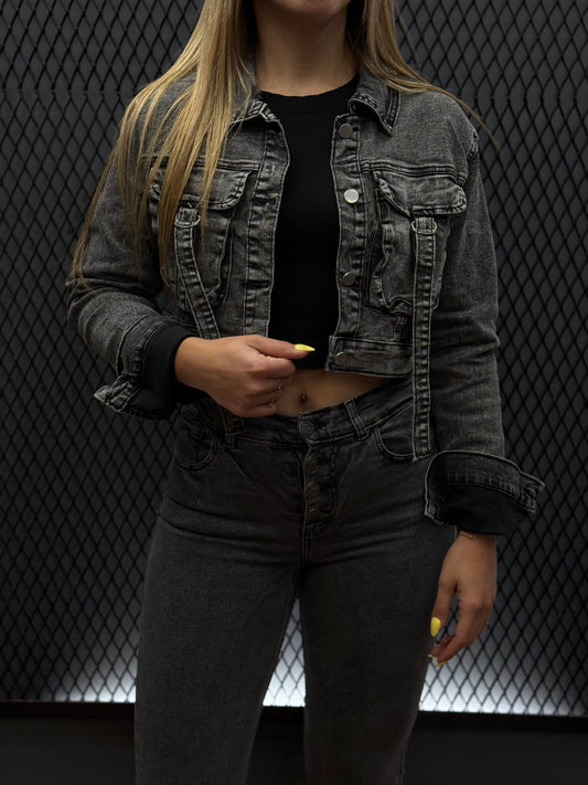 Campera Crop Grey